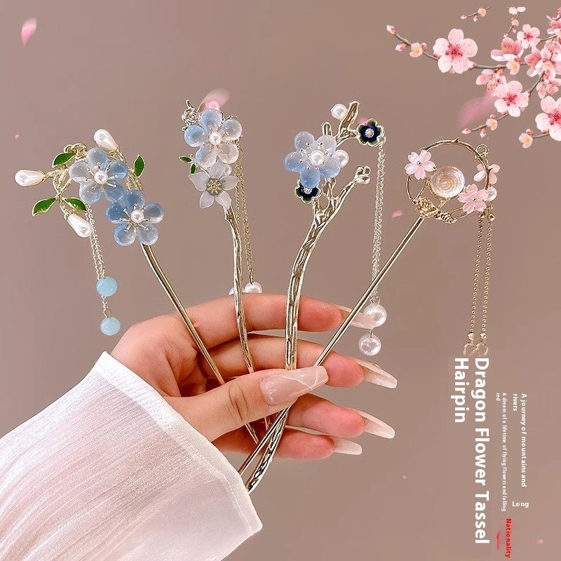 Elegant Floral Hairpins – A Touch of Blossom Beauty