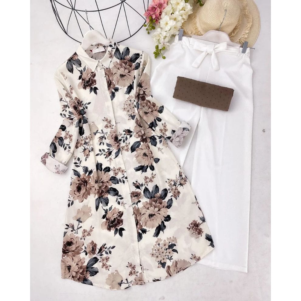 Stylish Digital Print Rayon Kurti & Stretchable Lycra Plazzo Set