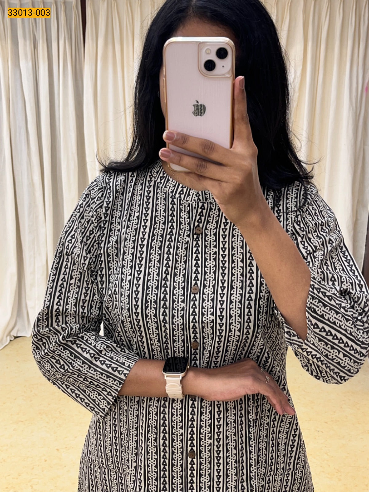 Jaipur Pure Cotton Black & White Printed Co-ord Set