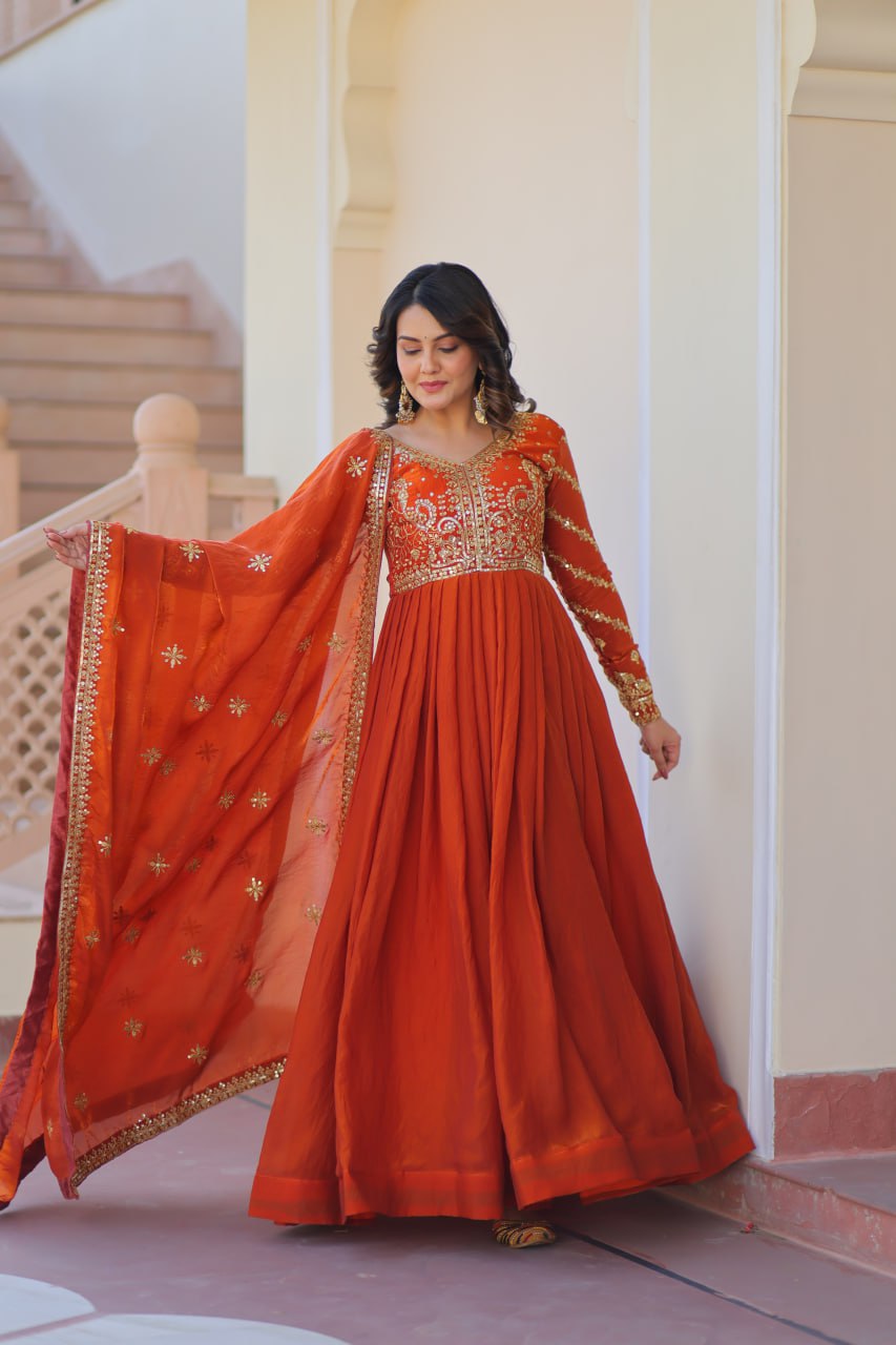 FENTA GOWN-DUPATTA PREMIUM READYMADE SET – 2025 COLLECTION
