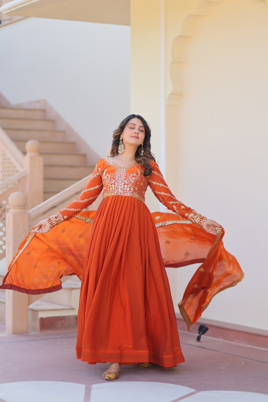 FENTA GOWN-DUPATTA PREMIUM READYMADE SET – 2025 COLLECTION