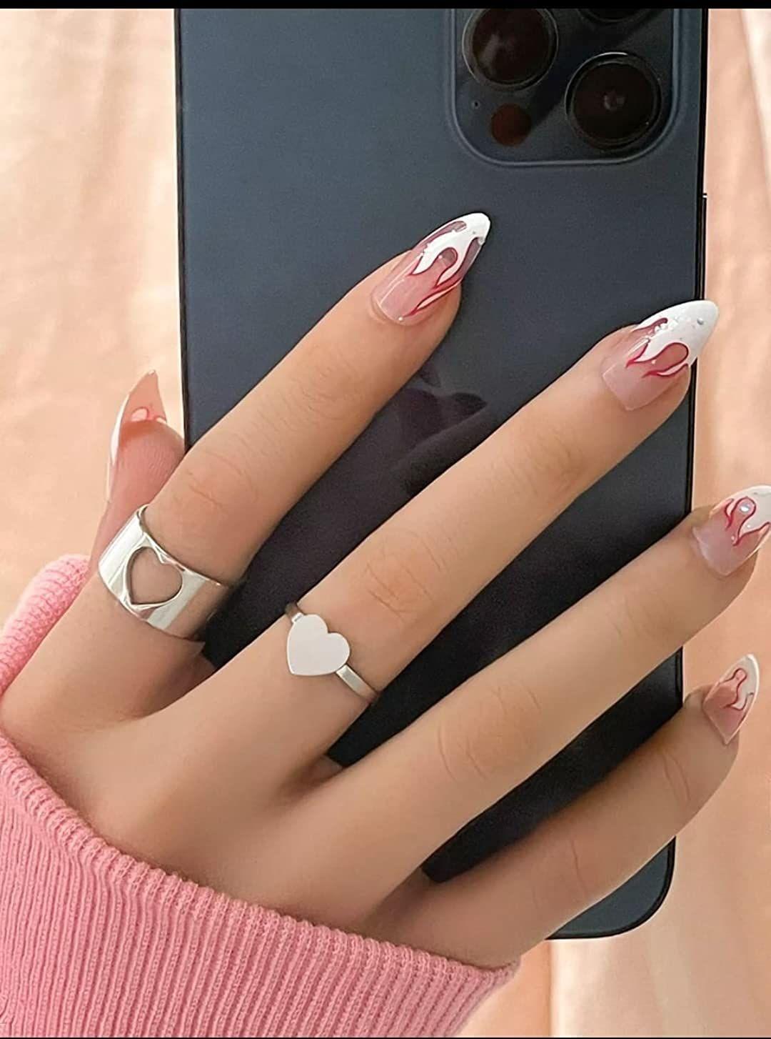 Silver Heart Couple Rings (Set of 2)