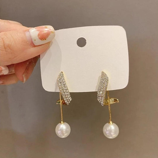 Korean Pearl Wing Stud Earrings – Grace in Every Detail