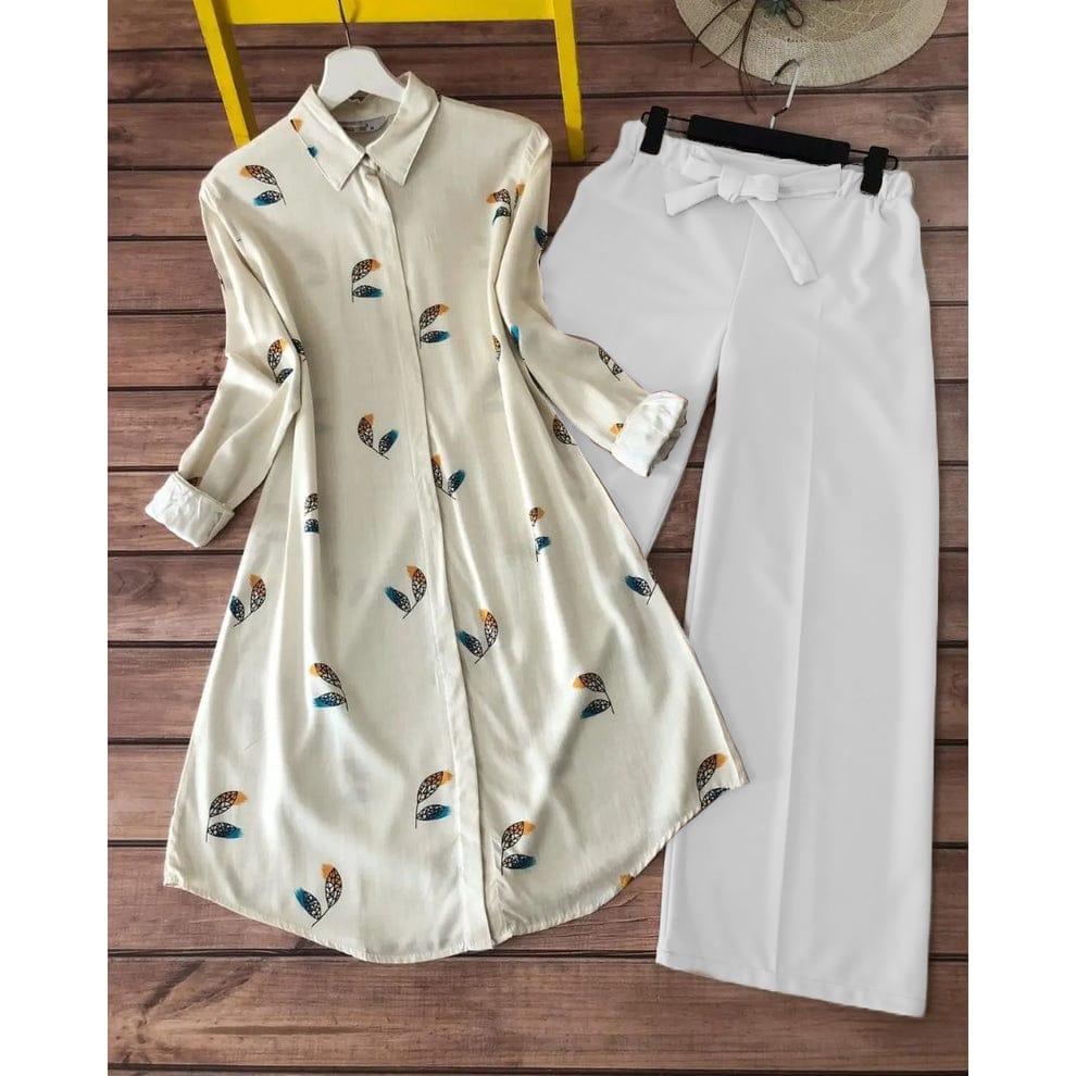 Trendy Digital Print Kurti & Plazzo Set for Women – Rayon Kurti with Stretchable Lycra Plazzo