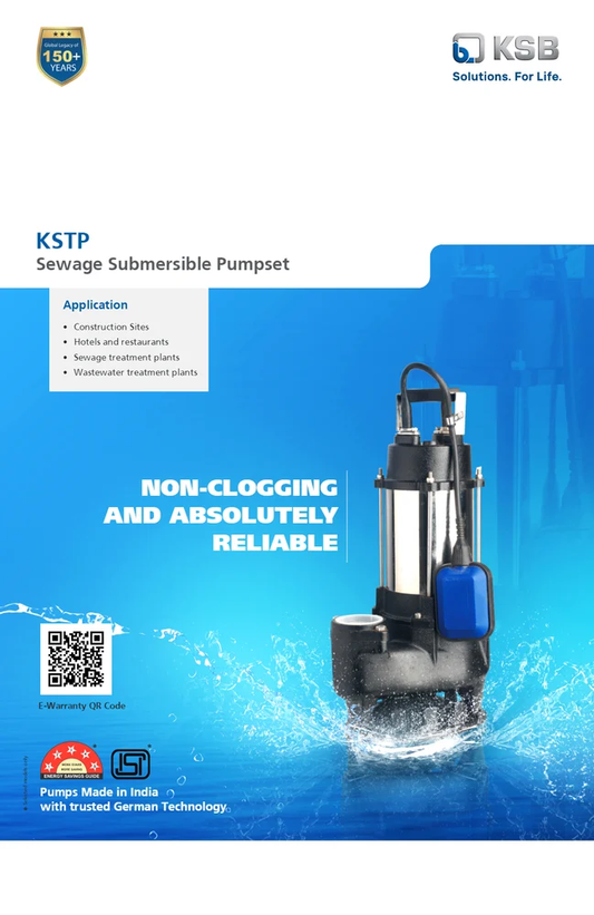KSB KSTP Sewage Submersible Pumps - All Variations & HP