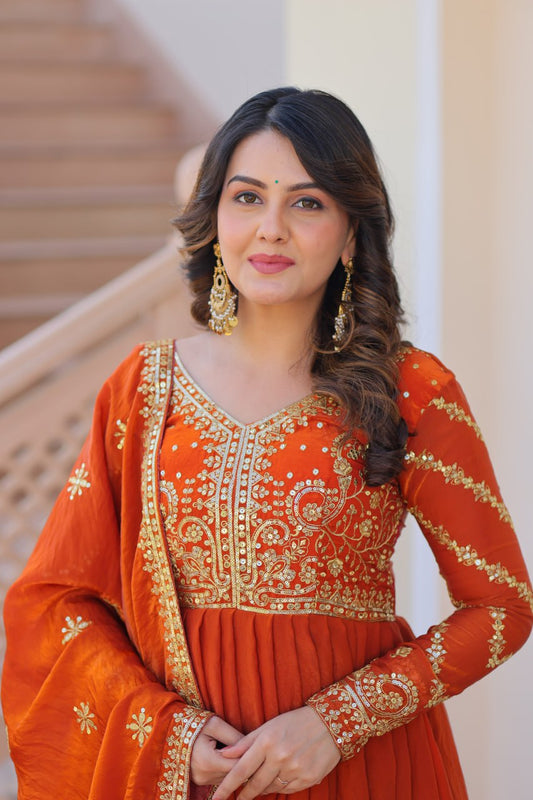 FENTA GOWN-DUPATTA PREMIUM READYMADE SET  – 2025 COLLECTION