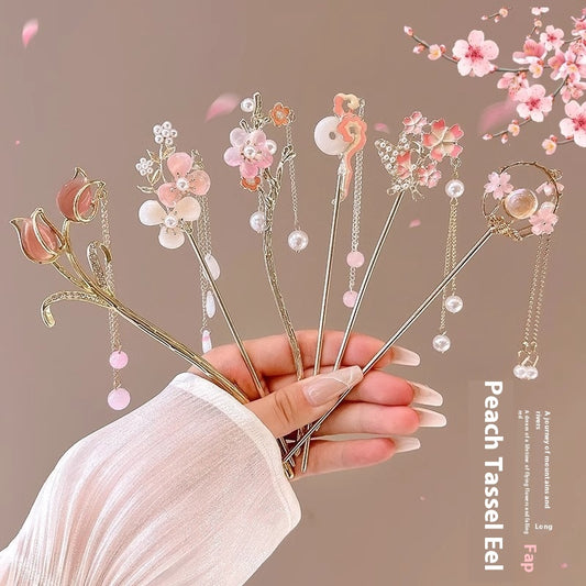 Elegant Floral Hairpins – A Touch of Blossom Beauty