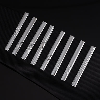 Men's Formal Wear Business Silver Simple Fashion Short Tie Clip