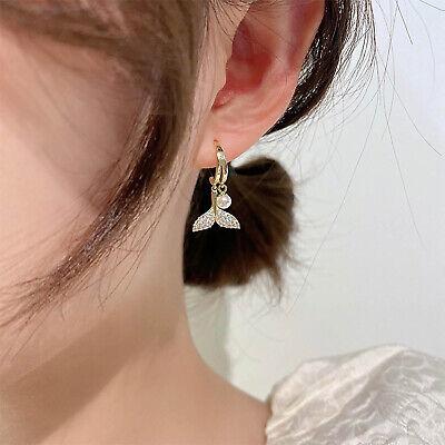 Fishtail & Faux Pearl Drop Earrings – Sparkle with Grace
