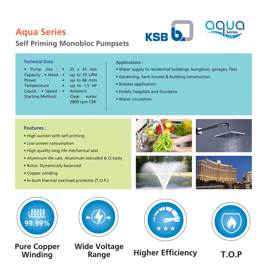 KSB Aqua Hulk II 0.5 HP Centrifugal Pump