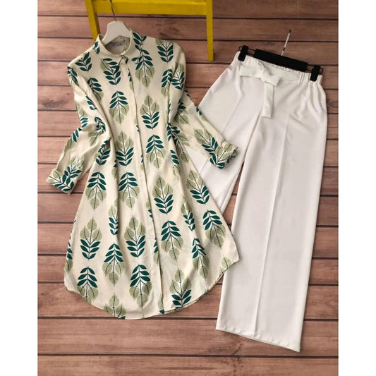 Trendy Digital Print Kurti & Plazzo Set for Women – Rayon Kurti with Stretchable Lycra Plazzo